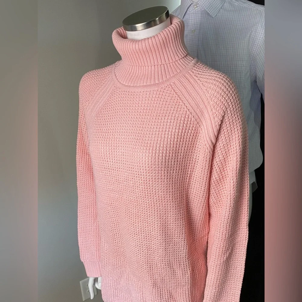 WOMEN WITHIN Pink Turtleneck Sweater, Large 18/20